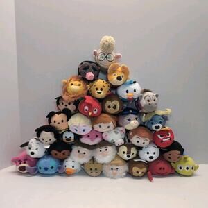 Lot 36 Tsum Tsum Disney Plush CUT TAGS Mickey Zootopia Moana Frozen Toy Story